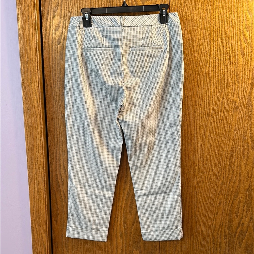 White House Black Market Checkered The Slim Cropped Pants size 4. - Picture 5 of 10